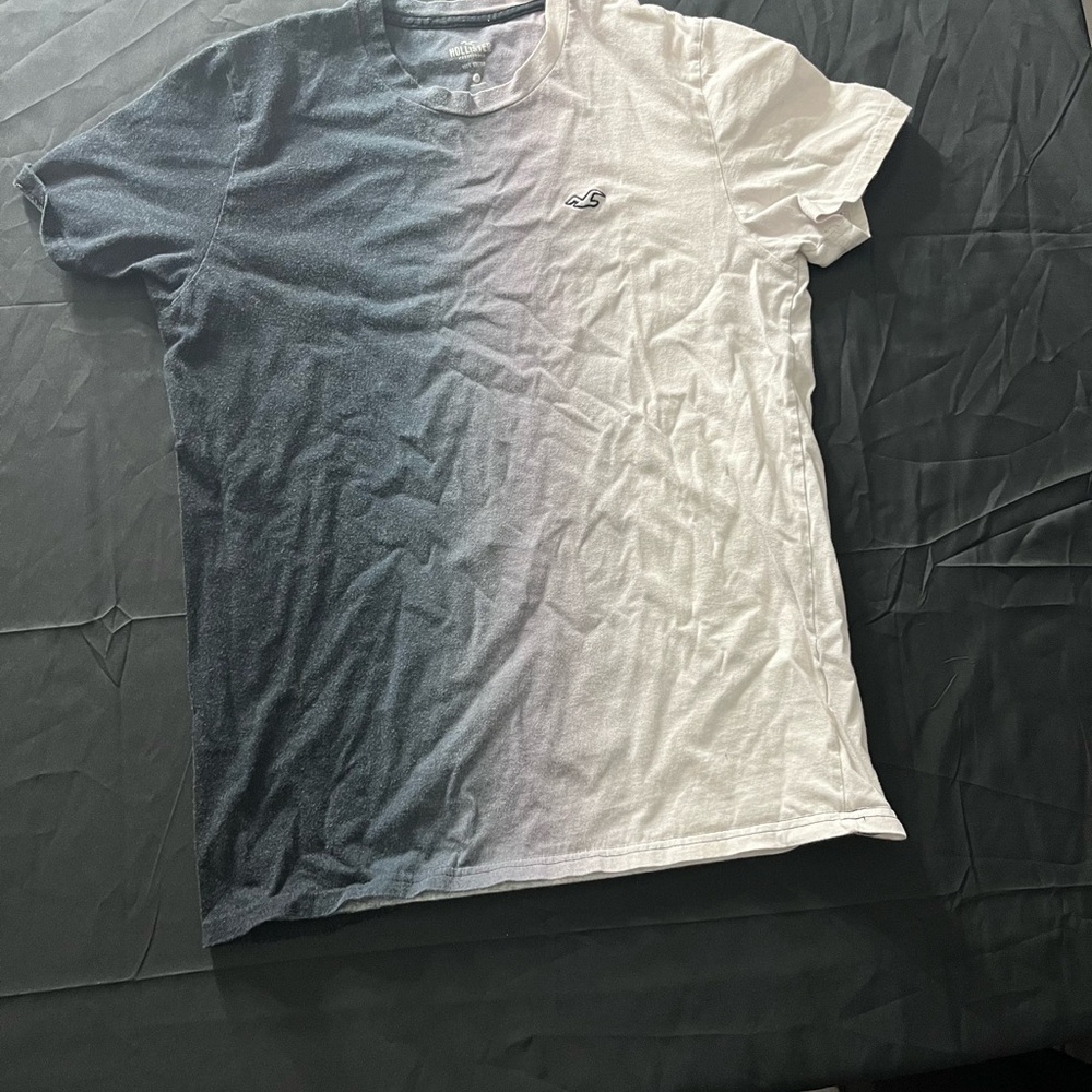 Hollister Blue and White Gradient Tee